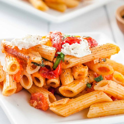 Tomato Basil Pasta Sauce with Rigatoni - Major Hoff Takes A Wife