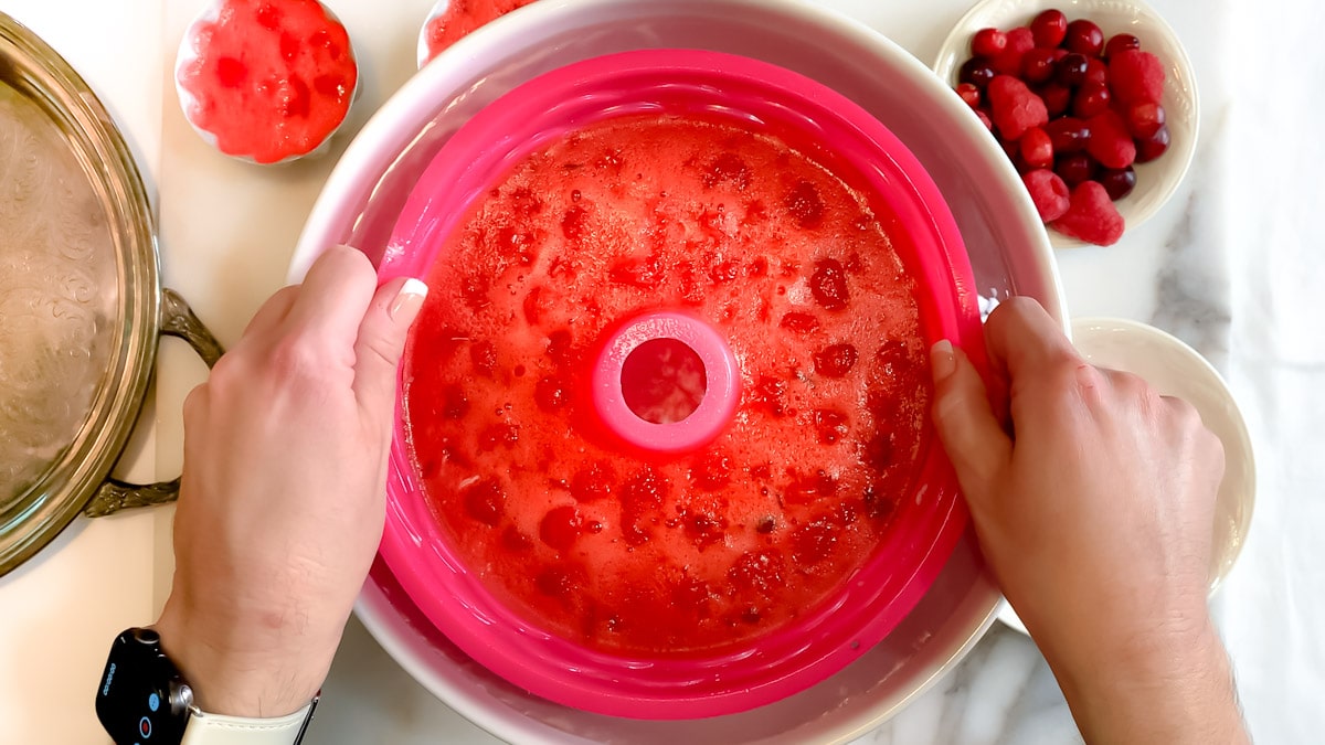 Our Festive Raspberry Cranberry Jello Mold - Shower of Roses Blog
