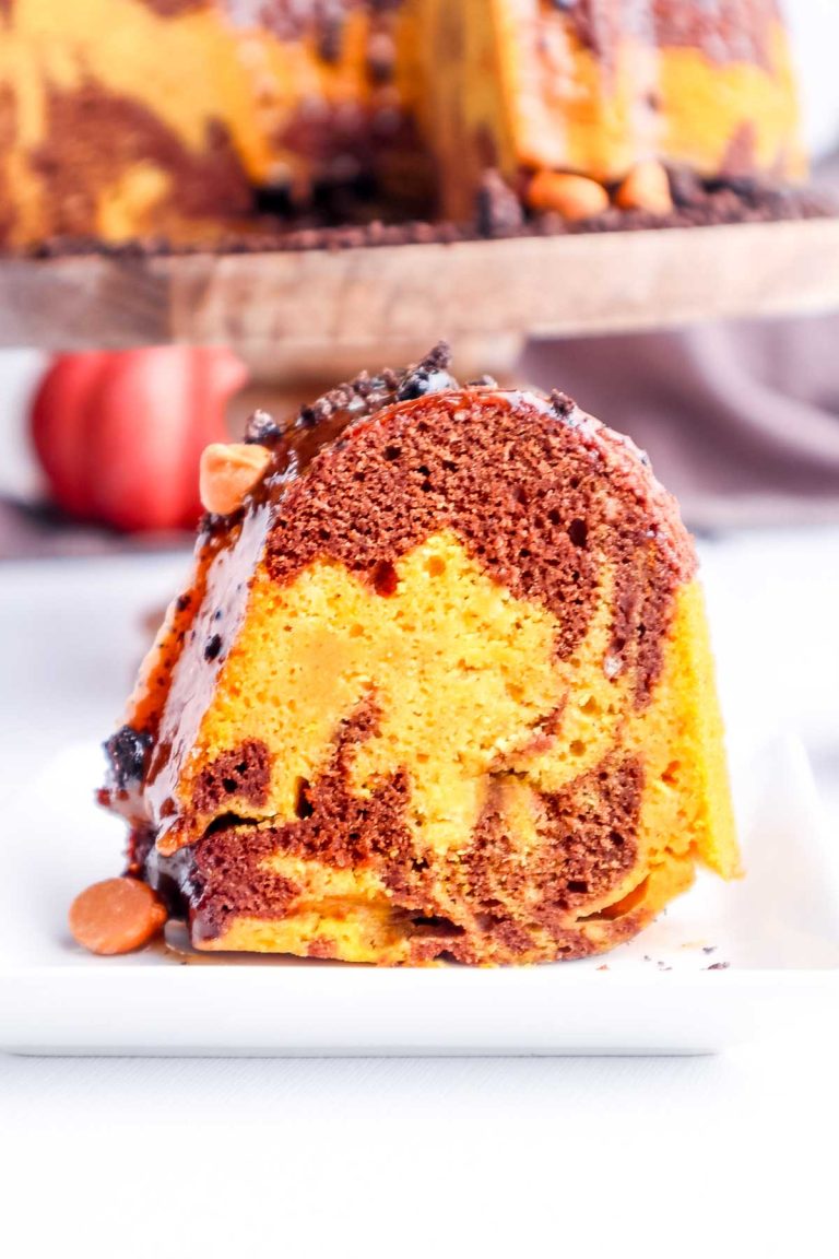 Easy Chocolate Pumpkin Bundt Cake - Major Hoff Takes A Wife
